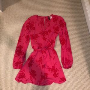 H&M Romper | Pink and Red Floral Romper